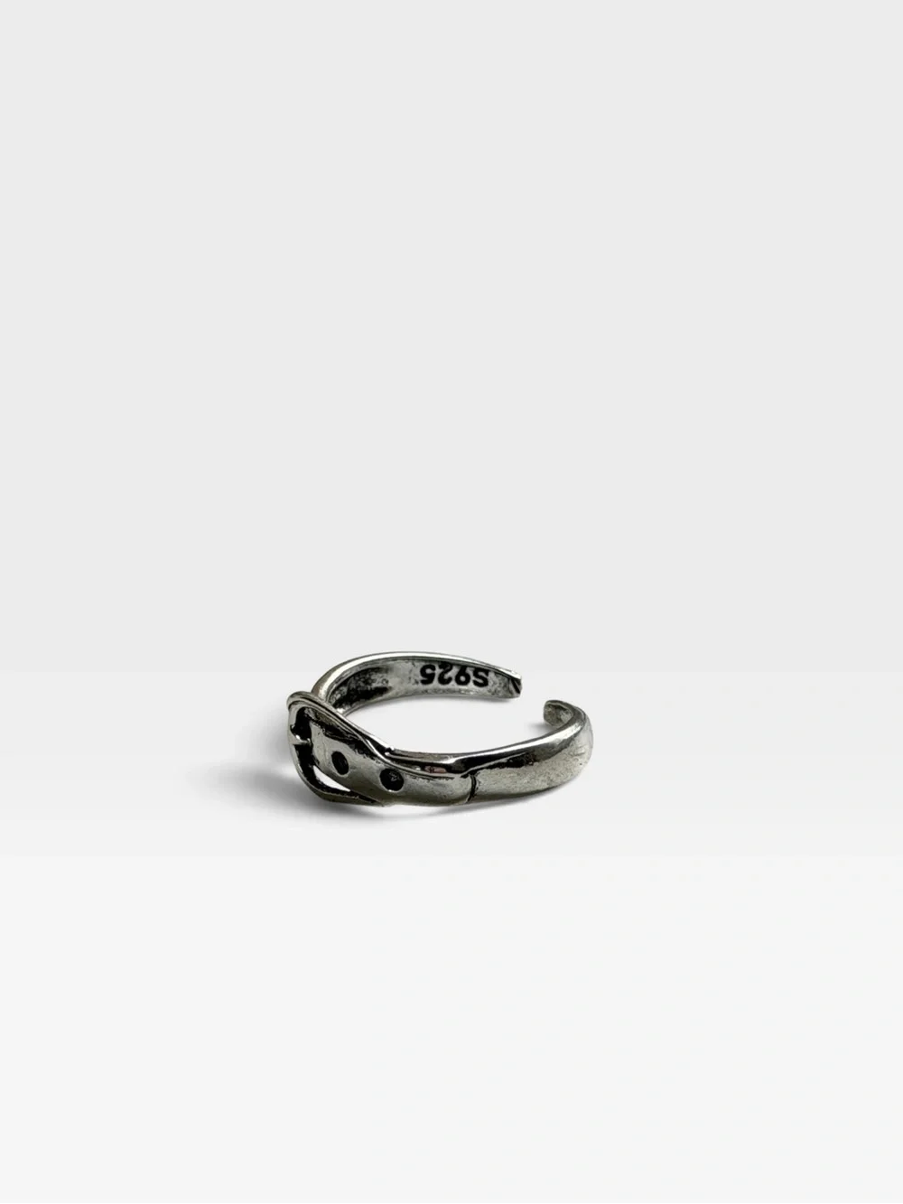 Y2K Silver buckle ring